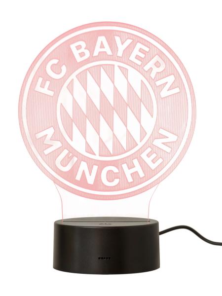 FC Bayern München LED-Logo Rot 18,5x14,5 cm